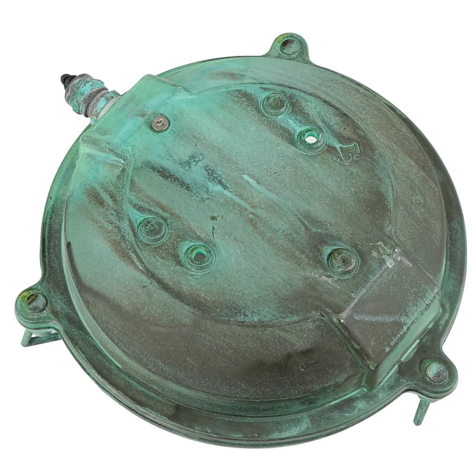 Lido Außenwandlampe Messing Glas Maritim Ø 21 cm Grün< Außenwandleuchten|Rustikale Lampen