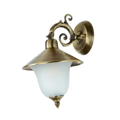 Metall Lampen|Messinglampen*Lido Außenwandlampe Messing Glas Haus Hof Rustikal