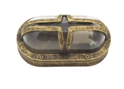 Andromeda Außenwandlampe Messing Glas E27 IP64 B: 23 cm Maritim< Außenwandleuchten|Feuchtraumleuchten