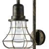 Eco-Light Außenwandlampe Metall Retro IP44 H:54,4 cm Braun-Gold< Metall Lampen|Außenwandleuchten