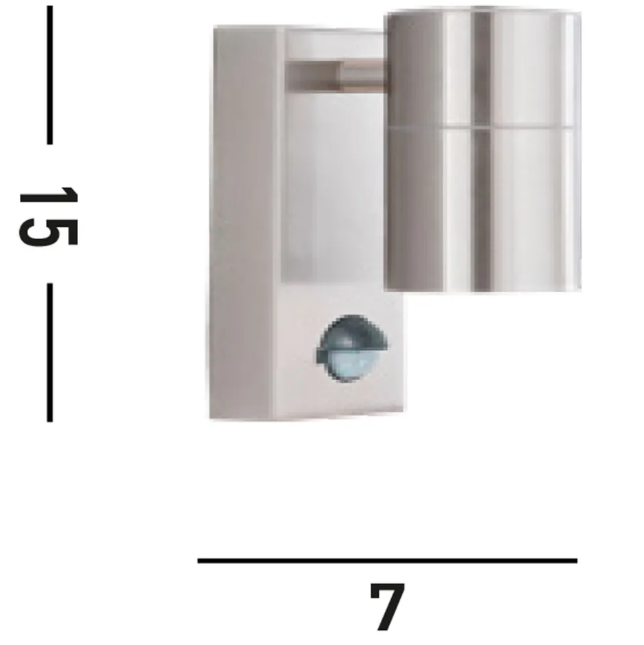 Searchlight Außenwandlampe mit Bewegungssensor Metall GU10 IP44< Metall Lampen|Fassadenstrahler