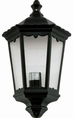 Lido Außenwandlampe Schwarz Rustikal IP44 E27 Aluminium< Außenwandleuchten|Rustikale Lampen