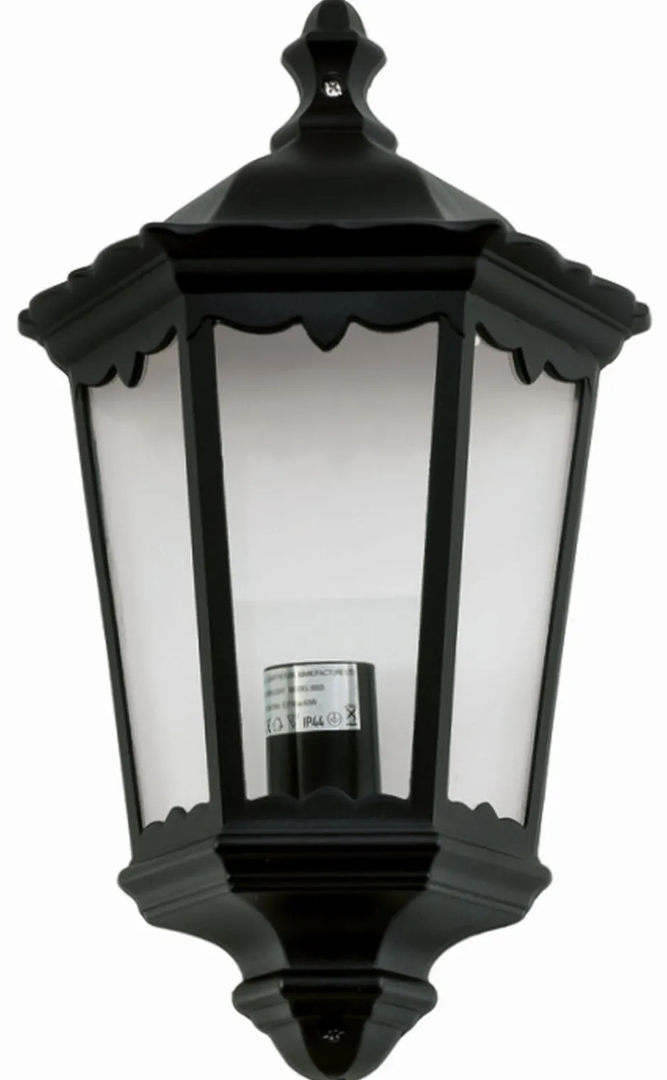 Lido Außenwandlampe Schwarz Rustikal IP44 E27 Aluminium< Außenwandleuchten|Rustikale Lampen