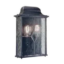 Elstead Außenwandlampe THOMPSON Ornamentglas Vintage Design< Außenleuchten Antik|Außenwandleuchten