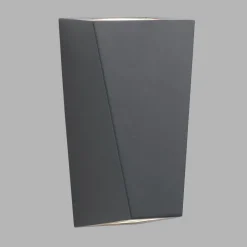 Searchlight Außenwandlampe Up Down IP44 Schwarz 2x GU10 Edelstahl H: 22cm< Metall Lampen|Fassadenstrahler