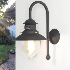 Außenwandleuchten|Lampen Aus Aller Welt*Giovanni Battista Außenwandleuchte Amalfi Bronze dunkel