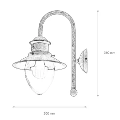 Außenwandleuchten|Lampen Aus Aller Welt*Giovanni Battista Außenwandleuchte Amalfi Bronze dunkel