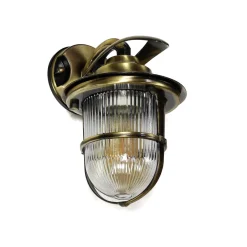 Lido Außenwandleuchte Antik aus Echt-Messing KORFU< Metall Lampen|Messinglampen