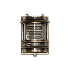 Lido Außenwandleuchte aus Messing Antik halbrund GRACIA< Metall Lampen|Messinglampen