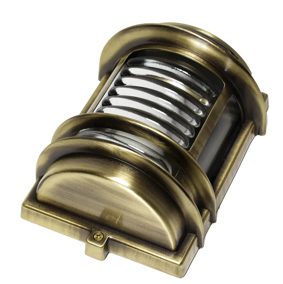 Lido Außenwandleuchte aus Messing Antik halbrund GRACIA< Metall Lampen|Messinglampen