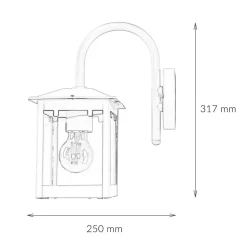 Harms Import Außenwandleuchte Creme< Rustikale Lampen|Moderne Lampen