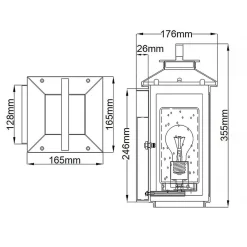 Elstead Außenwandleuchte E27 35,5 cm hoch IP44 Schwarz< Außenwandleuchten|Gartenlaternen