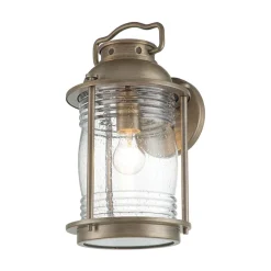 Außenwandleuchten|Gartenlaternen*Elstead Außenwandleuchte E27 IP44 40,4 cm hoch Vintage Glas Alum