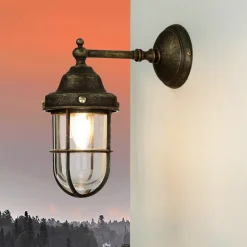 Außenwandleuchten|Lampen Aus Aller Welt*Giovanni Battista Außenwandleuchte echtes Messing Maritim