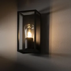 Außenwandleuchten|Moderne Außenleuchten*Nowodvorski Außenwandleuchte Grau IP54 E14 Glas Aluminium Modern