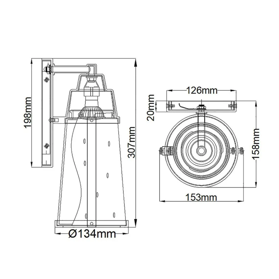 Stofflampen|Vintage Lampen*Elstead Außenwandleuchte GU10 LED IP44 3000 K warmweiß Vintage