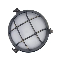 Außenleuchten Messing|Außenwandleuchten*Giovanni Battista Außenwandleuchte IP44 Ø 25 cm Maritim Echt-Messing Glas