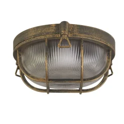 Rustikale Lampen|Metall Lampen*Searchlight Außenwandleuchte IP44 D: 26,5 cm E27 rund