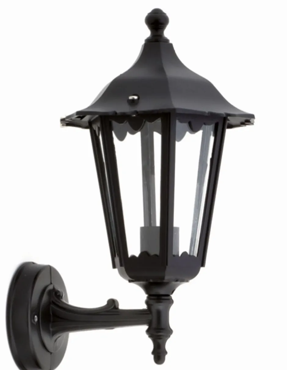 Außenleuchten Antik|Außenwandleuchten*Lido Außenwandleuchte IP44 Rustikal Aluminium E27 Schwarz