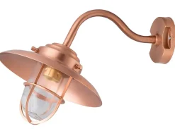 Außenleuchten Antik|Außenwandleuchten*Lido Außenwandleuchte Laterne Kupfer Echt-Messing Maritim