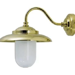 Laura Suardi Außenwandleuchte Laterne Messing IP43 Maritim Haus< Außenleuchten Antik|Außenleuchten Messing