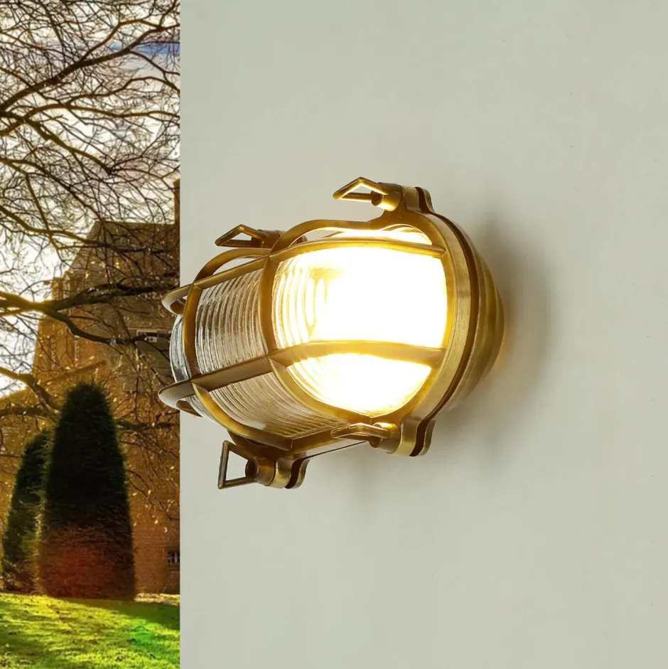 Lido Außenwandleuchte Messing Antik Premium SKIATHOS< Rustikale Lampen|Metall Lampen