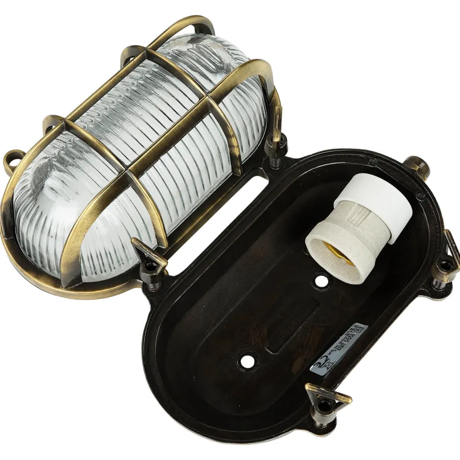 Lido Außenwandleuchte Messing Antik Premium SKIATHOS< Rustikale Lampen|Metall Lampen