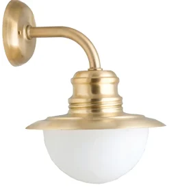 Außenleuchten Antik|Außenleuchten Messing*Lido Außenwandleuchte Messing Glas Terrasse Balkon