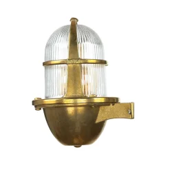 Lido Außenwandleuchte Messing IP64 Maritim Haus SANTORIN< Außenwandleuchten|Rustikale Lampen