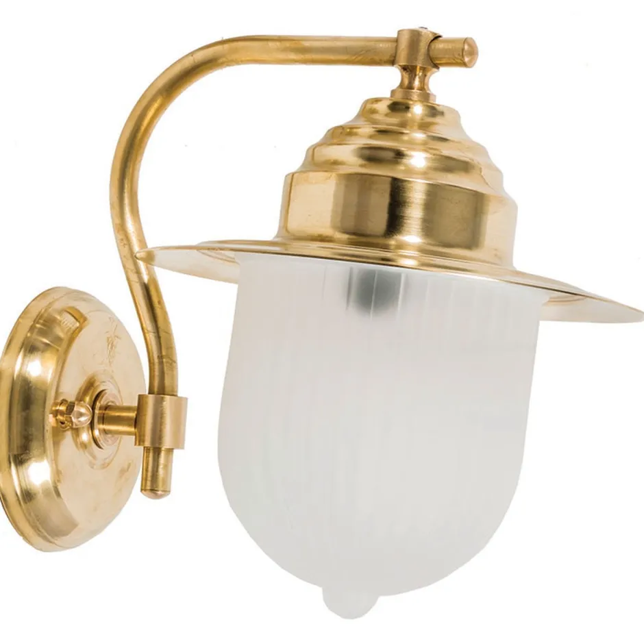 Lido Außenwandleuchte Messing Maritim Haustür Terrasse< Außenleuchten Antik|Gartenlaternen