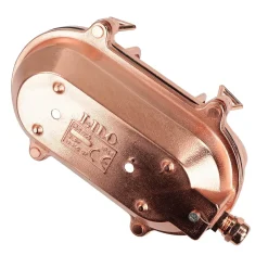 Lido Außenwandleuchte Messing Riffelglas IP64 Kupfer E27< Rustikale Lampen|Metall Lampen