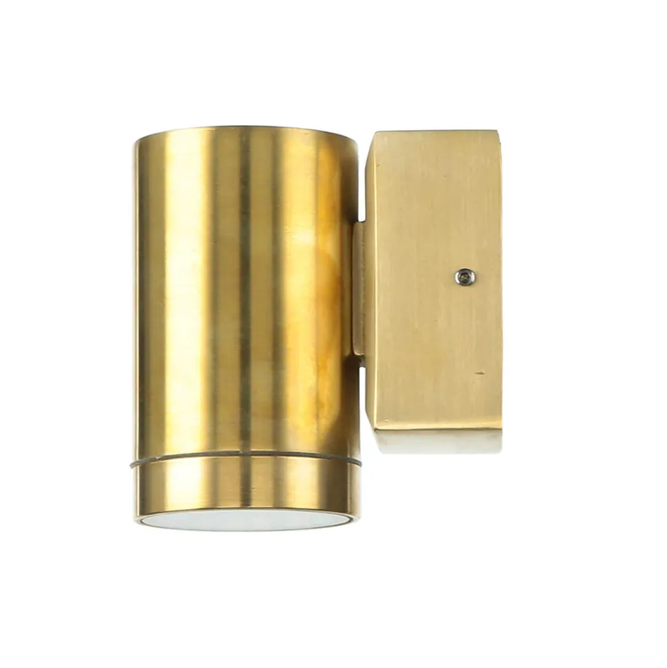 Lido Außenwandleuchte Modern aus Messing GU10 rund Haus< Außenwandleuchten|Moderne Lampen