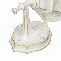 Rustikale Lampen|Rustikale Außenleuchten*Easylight Außenwandleuchte PARIS Weiß Gold hängend Landhausstil