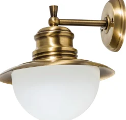 Außenleuchten Antik|Außenleuchten Messing*Lido Außenwandleuchte PELLA Messing Glas Haustür Balkon