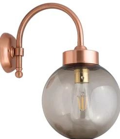 Außenleuchten Messing|Außenwandleuchten*Lido Außenwandleuchte Rund Kupfer Echt-Messing Haus Hof