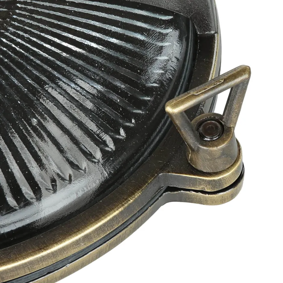 Lido Außenwandleuchte Rund Messing Glas Maritim IP64 Haus< Rustikale Lampen|Metall Lampen