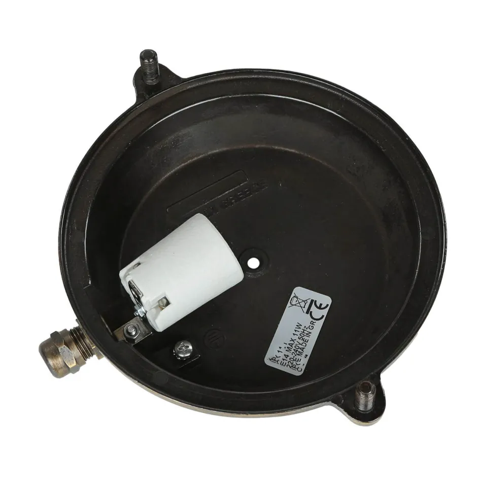 Lido Außenwandleuchte Rund Messing Glas Maritim IP64 Haus< Rustikale Lampen|Metall Lampen