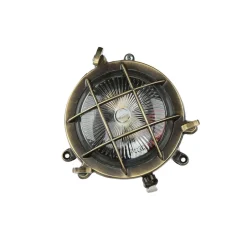 Lido Außenwandleuchte Rund Messing Haus Terrasse Maritim< Rustikale Lampen|Metall Lampen