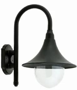 Lido Außenwandleuchte Schwarz Aluminium IP43 Rustikal< Außenleuchten Antik|Außenwandleuchten