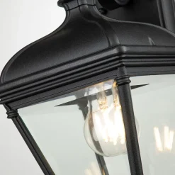 Metall Lampen|Vintage Lampen*Elstead Außenwandleuchte Schwarz H: 33,4 cm IP44 Vintage Design