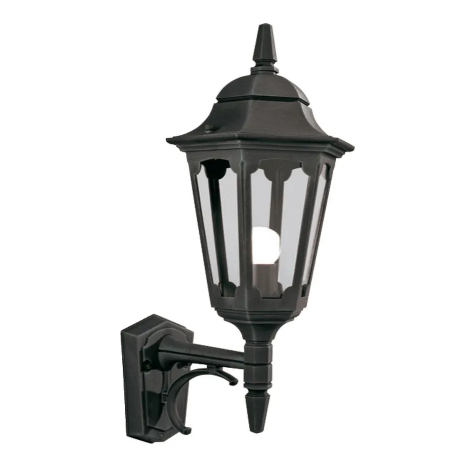 Rustikale Lampen|Vintage Lampen*Elstead Außenwandleuchte Schwarz Rustikal IP43 Haustür