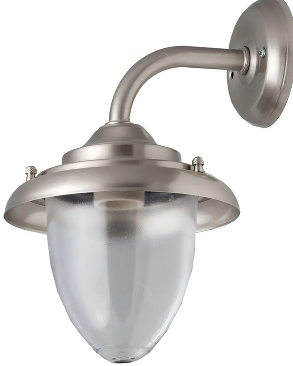 Außenleuchten Antik|Außenwandleuchten*Lido Außenwandleuchte Terrasse Hof Nickel Echt-Messing