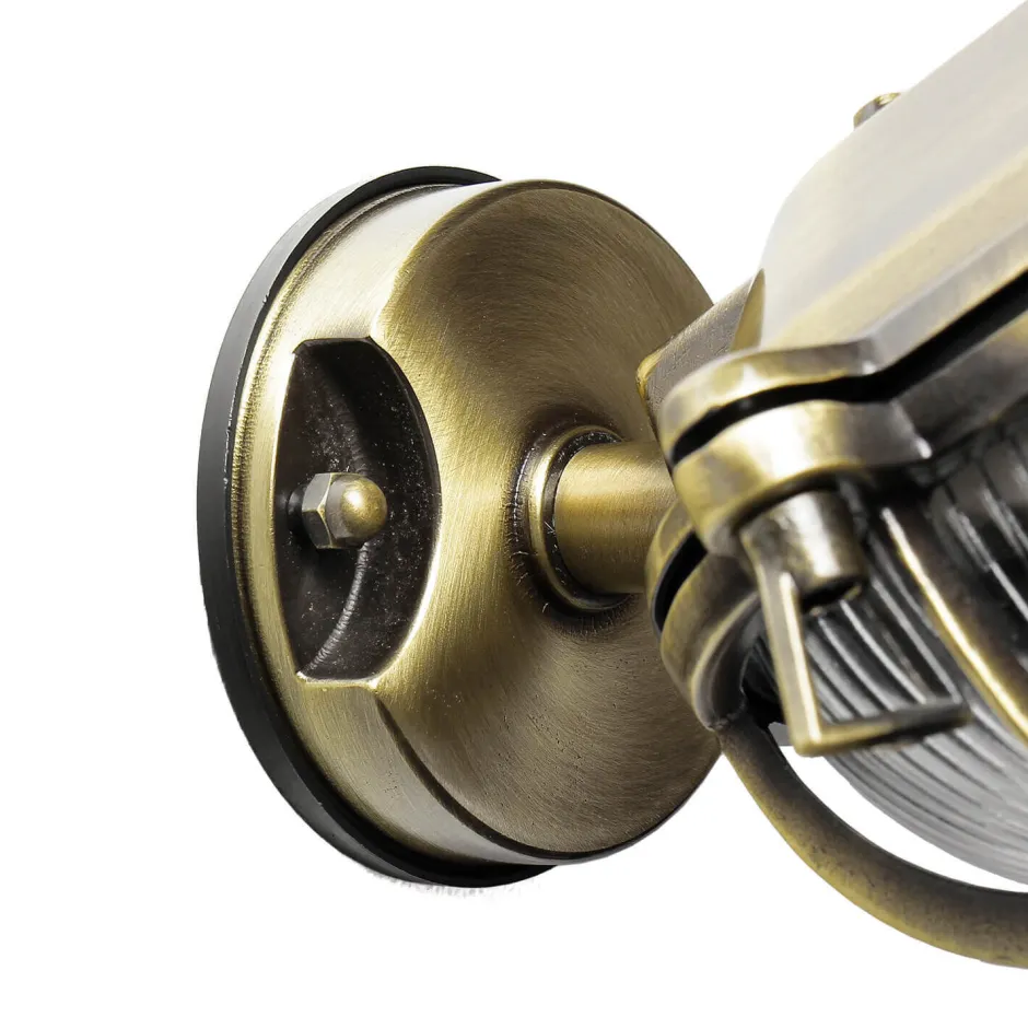 Lido Außenwandleuchte Verstellbar aus Messing Antik< Außenwandleuchten|Rustikale Lampen