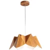 Hängelampen|Bürolampen*Elstead Außergewöhnliche Hängelampe Holz Furnier Teak B: 46 cm E27
