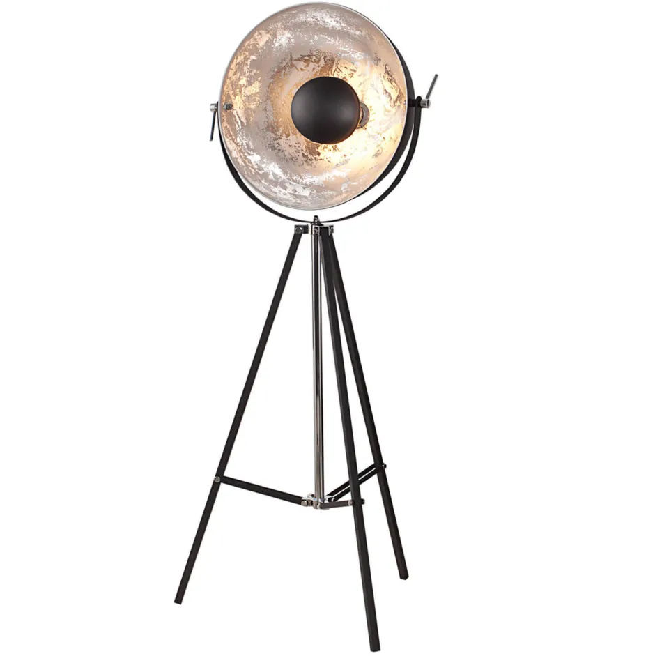 Invicta Interior Außergewöhnliche Standleuchte Schwarz beweglich< Retro Lampen|Designerlampen