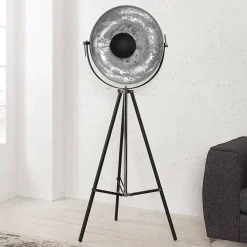 Invicta Interior Außergewöhnliche Standleuchte Schwarz beweglich< Retro Lampen|Designerlampen