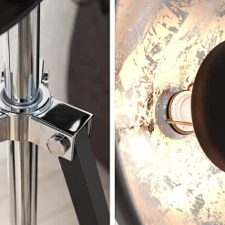 Invicta Interior Außergewöhnliche Standleuchte Schwarz beweglich< Retro Lampen|Designerlampen