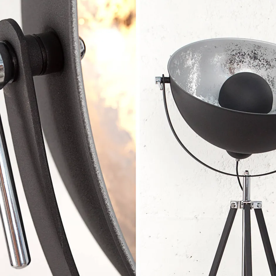 Invicta Interior Außergewöhnliche Standleuchte Schwarz beweglich< Retro Lampen|Designerlampen