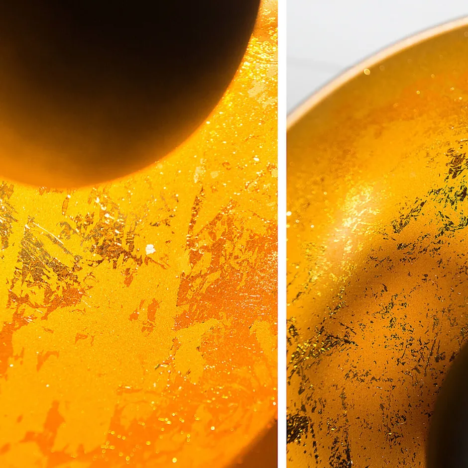 Tischlampen|Schlafzimmer Lampen*Invicta Interior Außergewöhnliche Tischlampe Retro rund Schwarz Gold