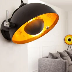 Invicta Interior Außergewöhnliche Wandlampe Retro rund E27< Wandleuchten|Flurlampen